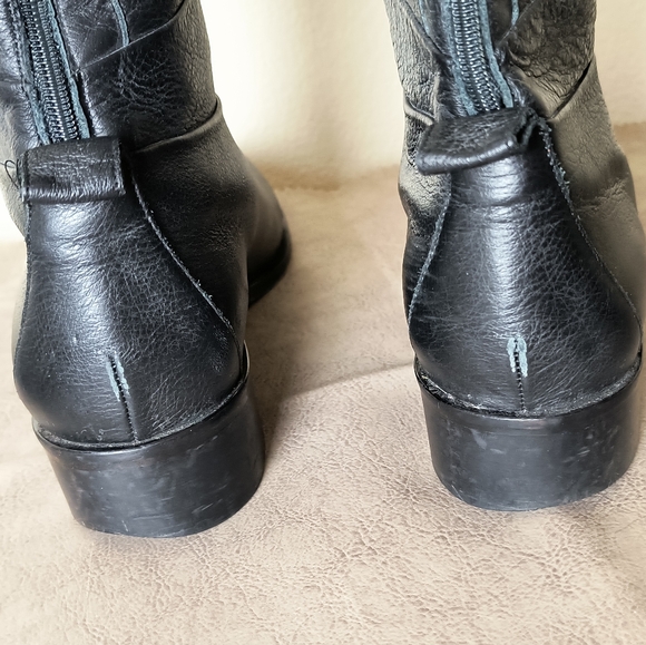 Vero Cuoio Italy Black Leather Knee-High Boots Women's Size US 10M/ Italy 41 - Picture 5 of 12